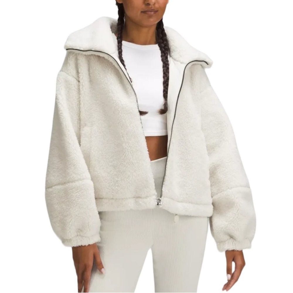Lululemon Cinchable Fleece Zip Up Jacket Size 6